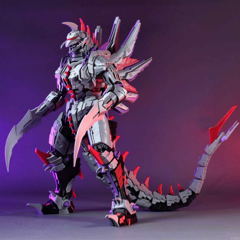 Model Kit Kiryu - Figur Aksi Hot Mech Gigan Cetak