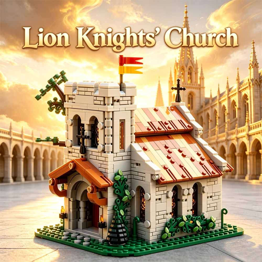Model Kit Knight - Blok Bangunan Gereja Ksatria Singa Abad