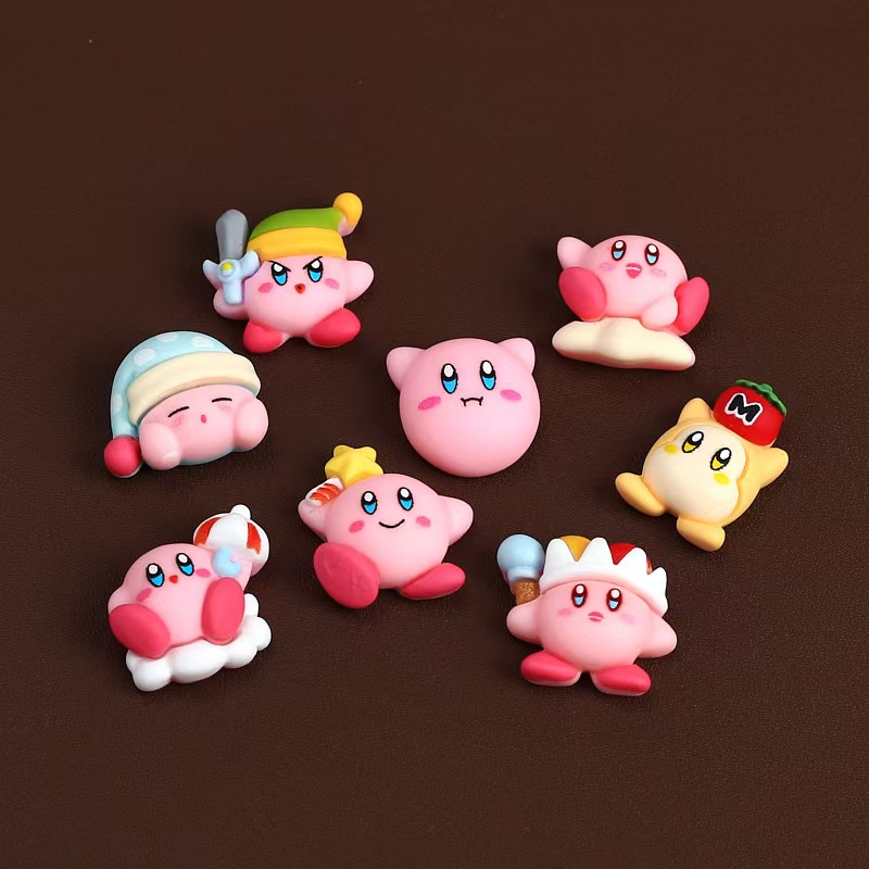 Model Kit Kirby - 8Pcs/Set Figur Kartun Anime Lucu Mini