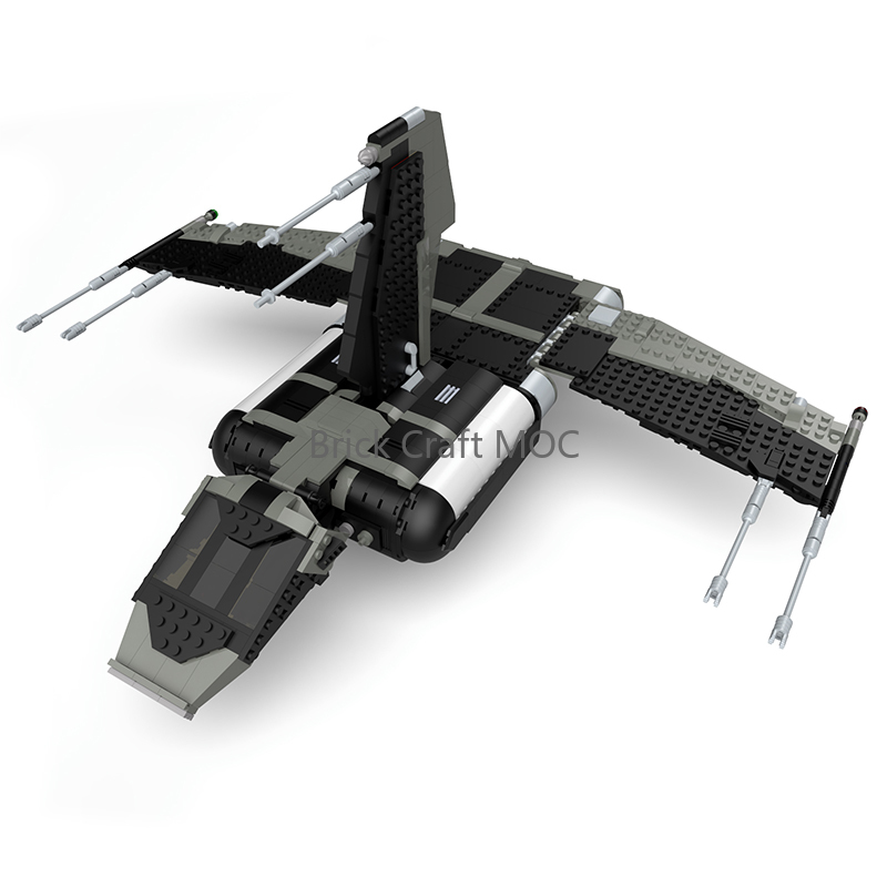 Model Kit X Wing - Set Blok Bangunan Pesawat Tempur Gaya