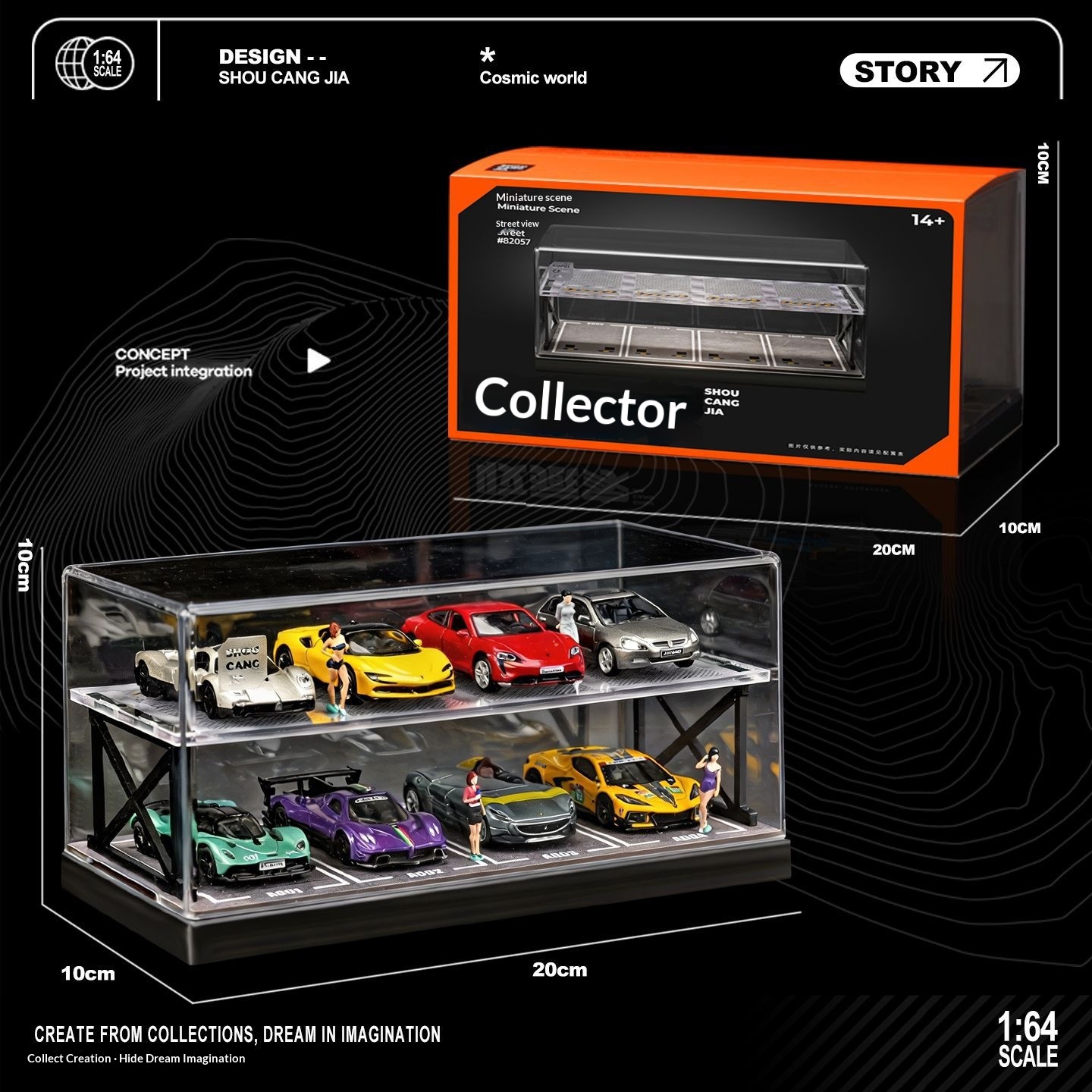 Model Kit Led - Diorama Garasi Parkir Dua Lantai Skala