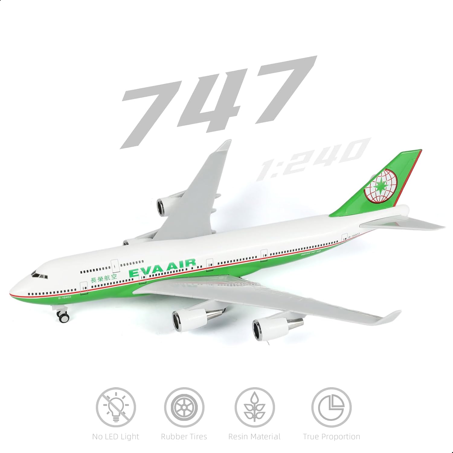 Model Kit Eva - Kit Model Pesawat EVA Air 747