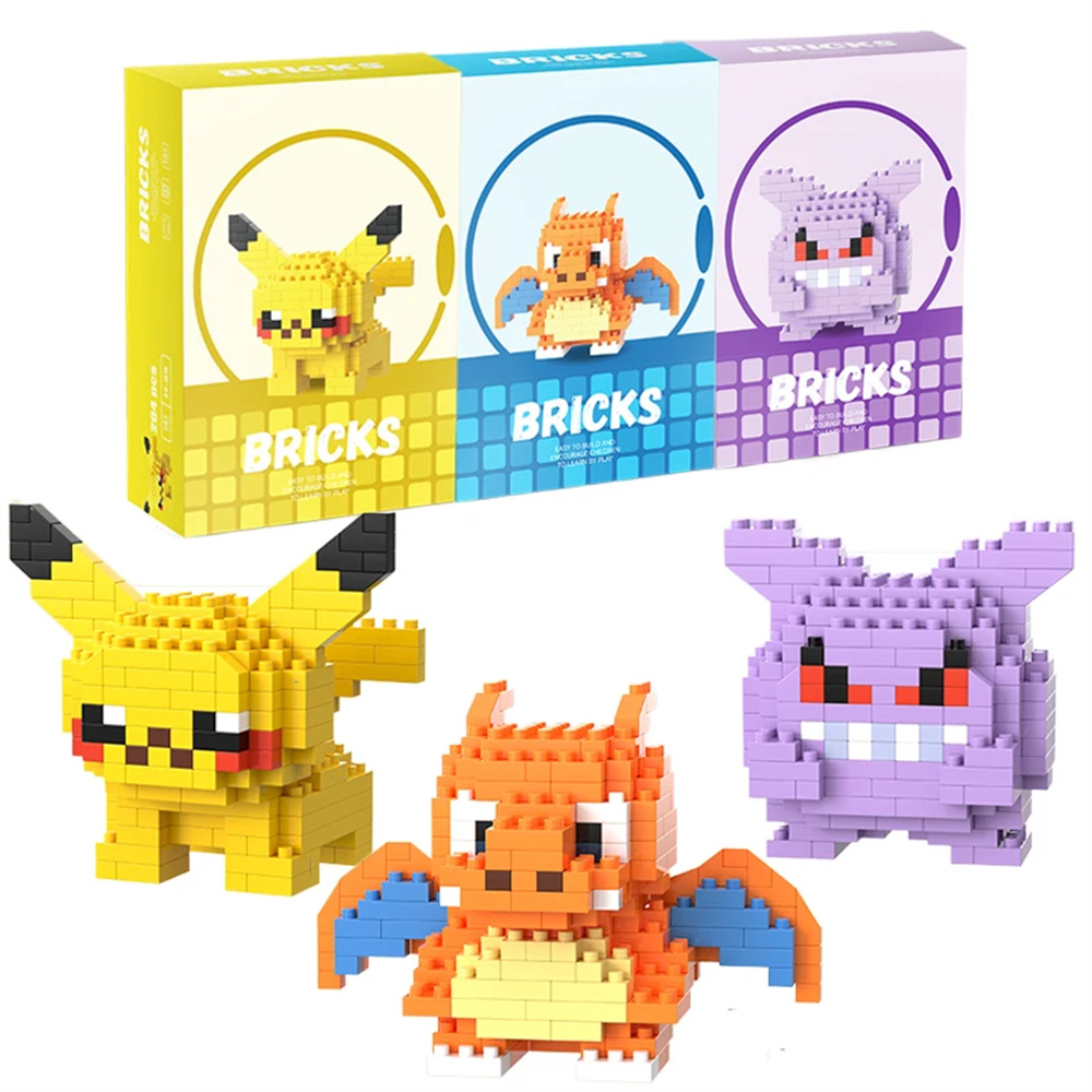 Model Kit Instructions - Blok Bangunan Mikro Pokemon Pikachu Dragonite