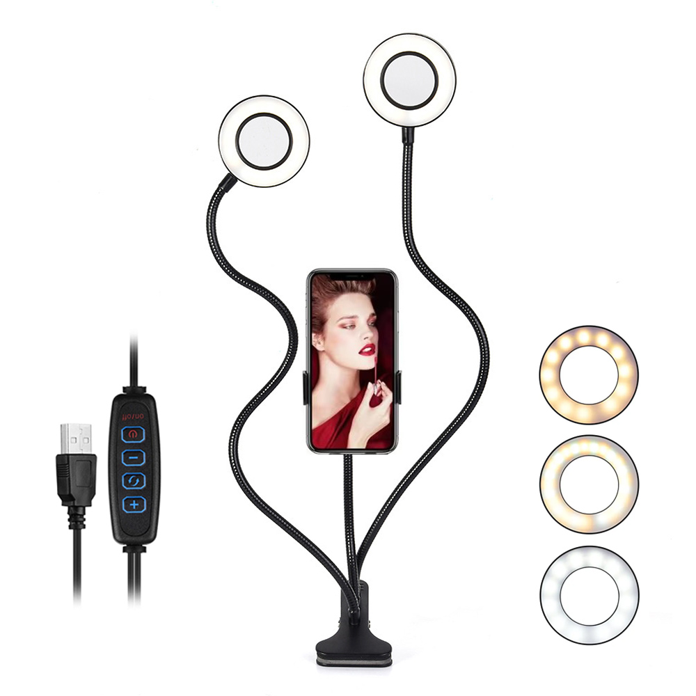 Model Kit Led - Lampu cincin Led lampu ganda, lampu