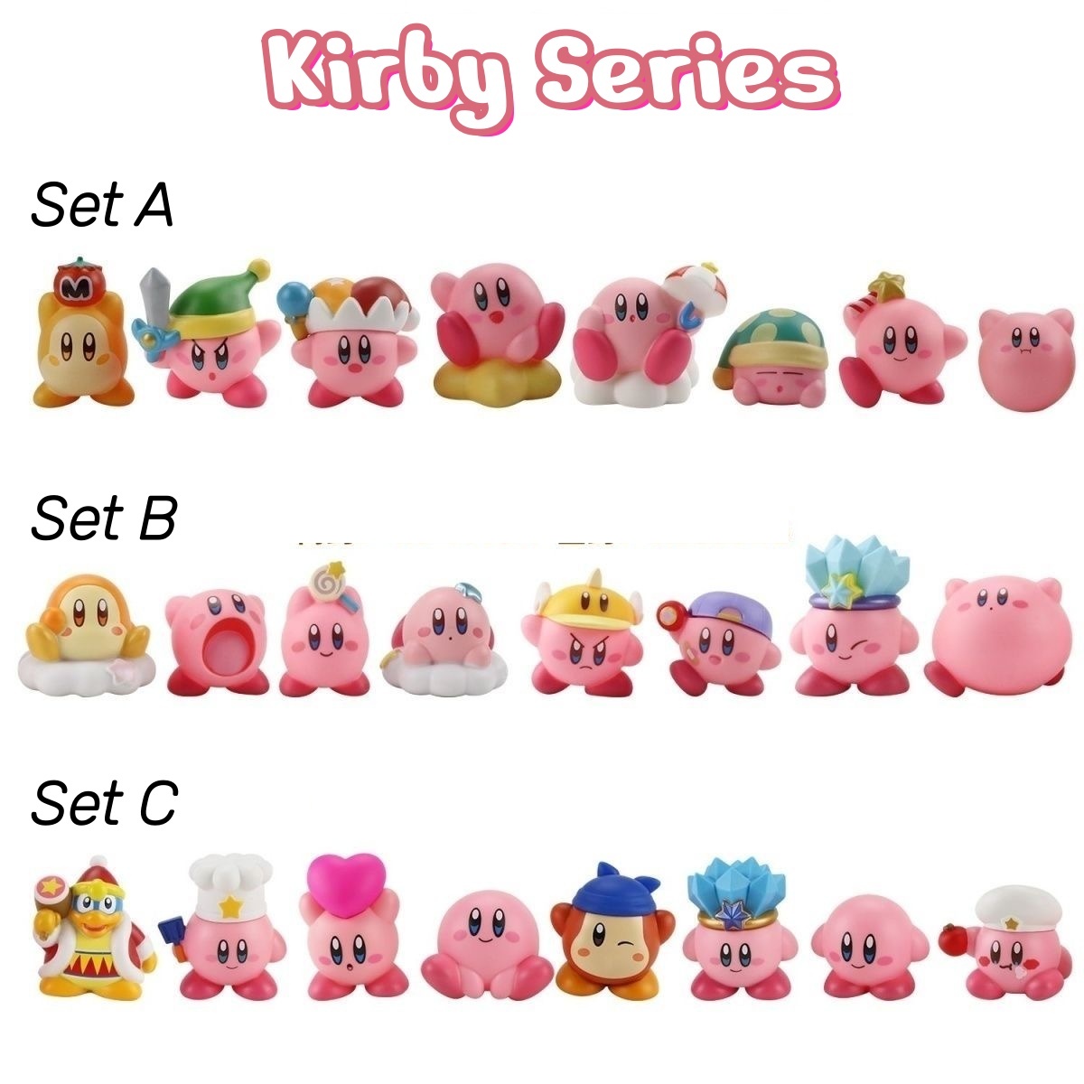 Model Kit Kirby - Figur Blind Box Seri Kirby Friends,