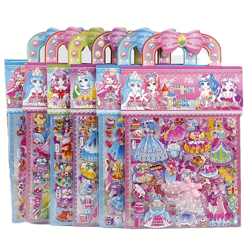 Model Kit Eva - Dress putri, set stiker aktivitas balita,