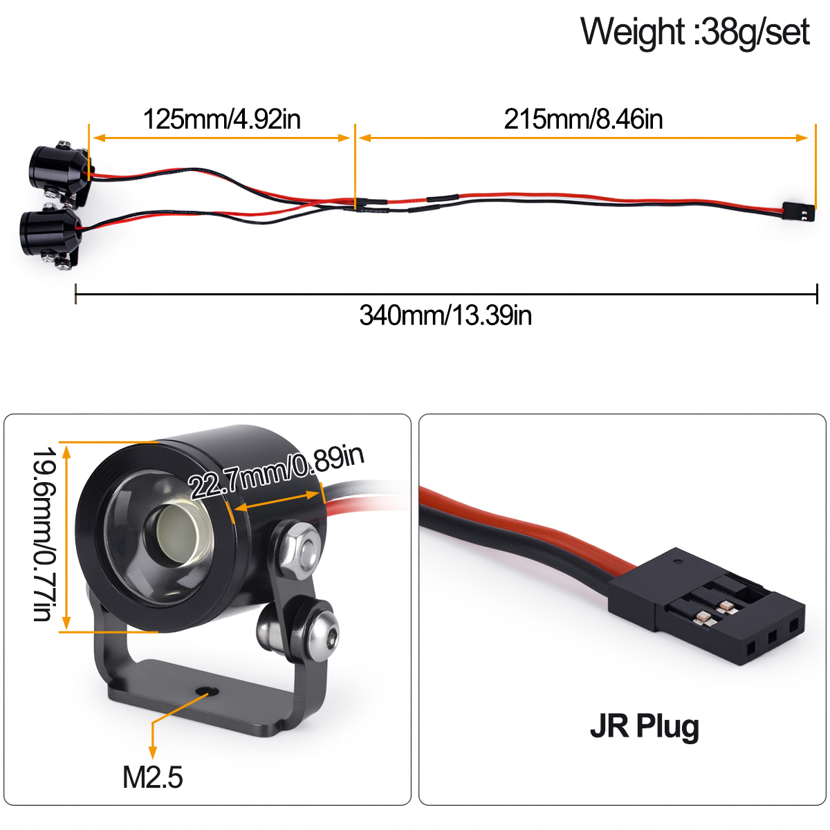 Lampu LED Mobil RC Lampu Sorot - Model Kit Led ulasan dan harga