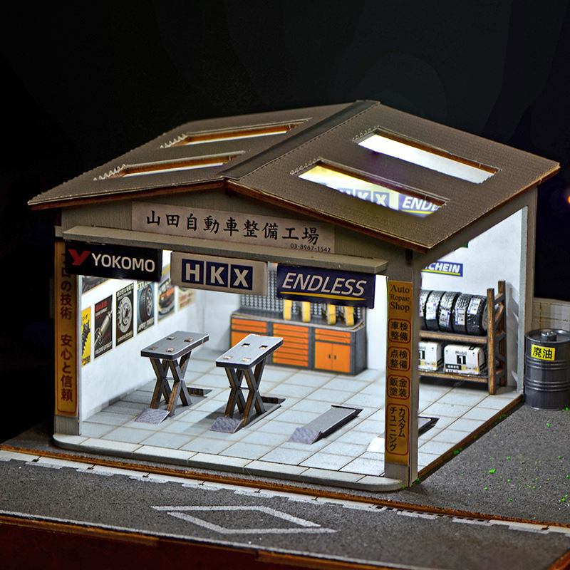 Kit Diorama Bengkel Perbaikan  - Model Kit Led ulasan dan harga