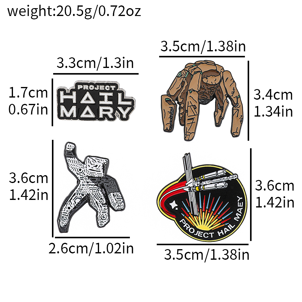 Set Pin Enamel Sci-Fi 4 Buah,  - Model Kit Accessories ulasan dan harga
