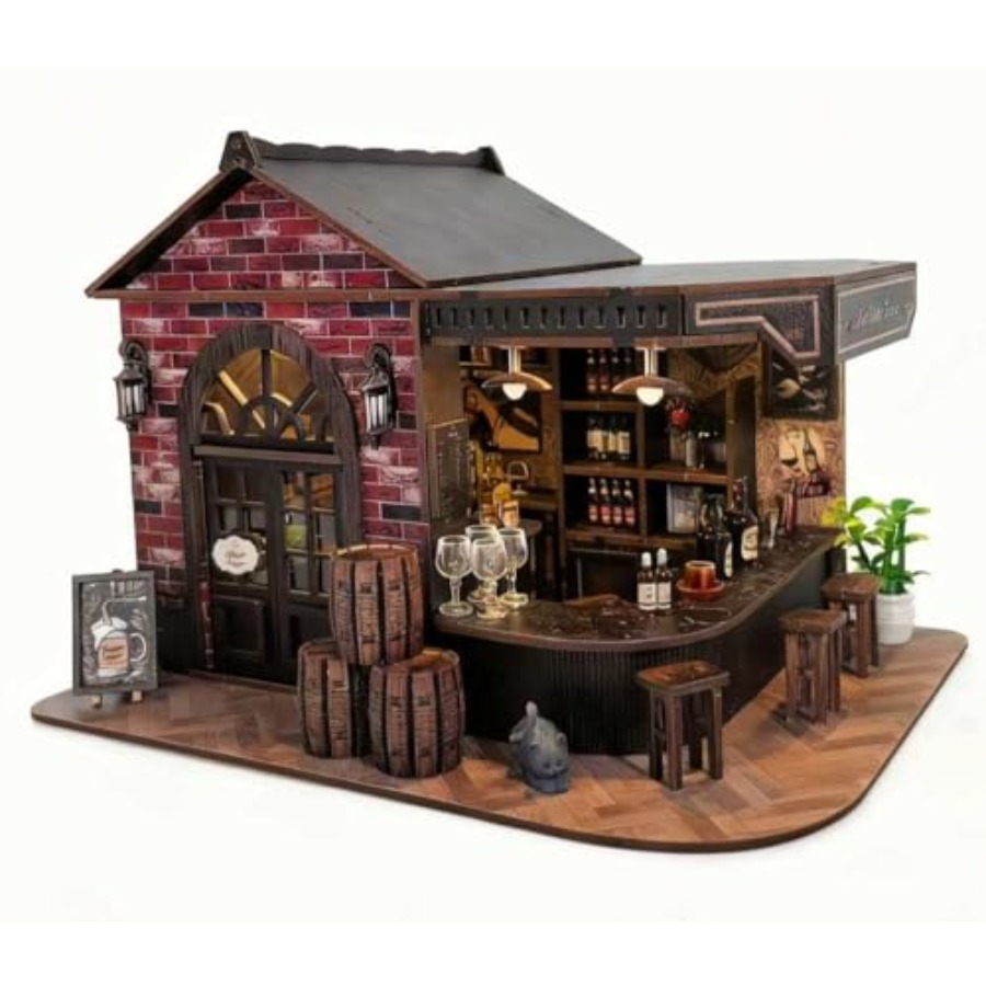 Kit Book Nook, Rumah Boneka Mi - Model Kit Led ulasan dan harga